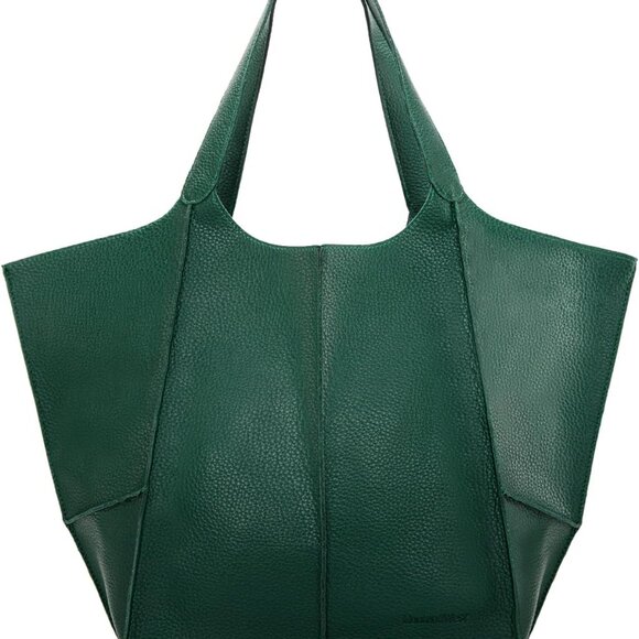 Leather Tote Bag Large Women's Hobo Shoulder Handbag Eco-Friendly - Picture 1 of 7